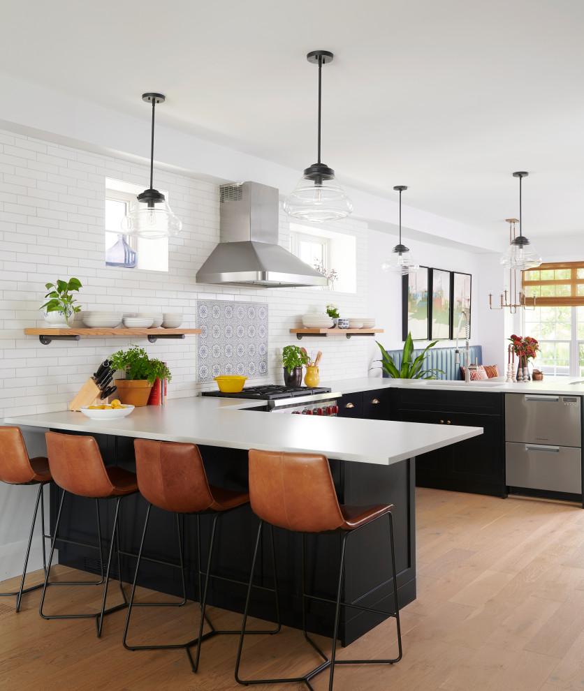 This is an example of a beach style kitchen in Toronto.
