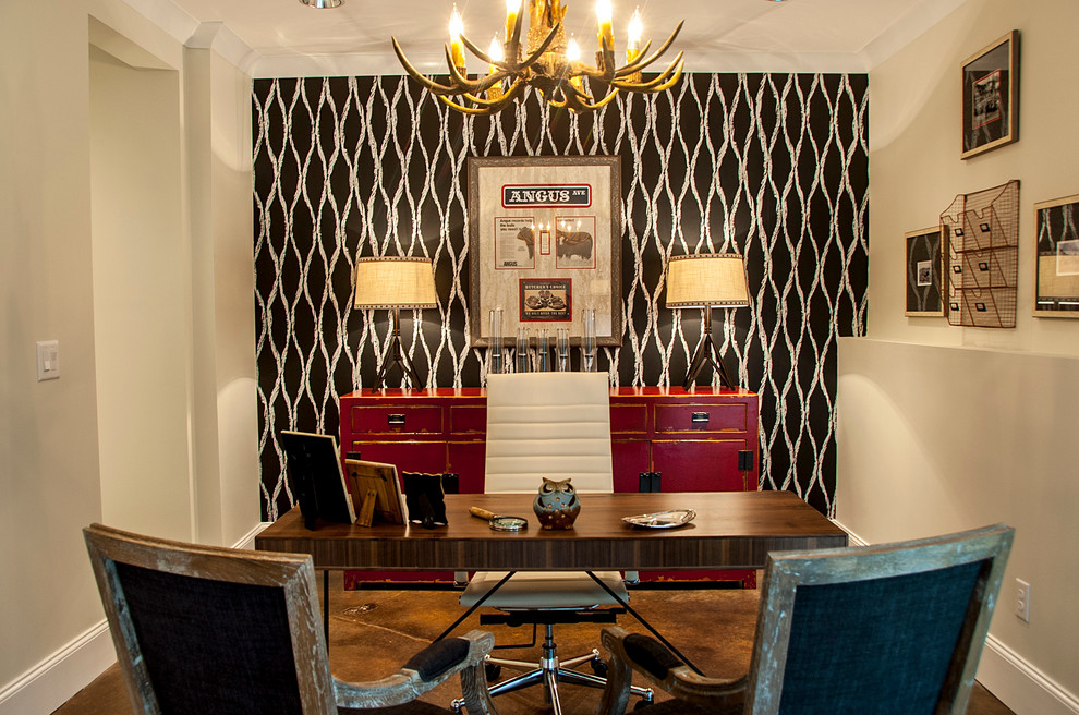 Inspiration for a contemporary home office in Atlanta.