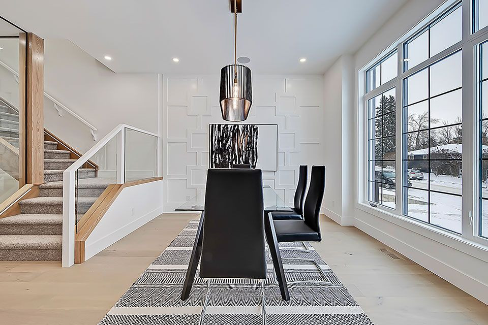 Inspiration for a transitional home design remodel in Calgary