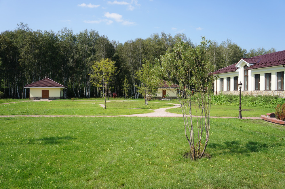 Ландшафтные работы  на частном объекте Сарапки