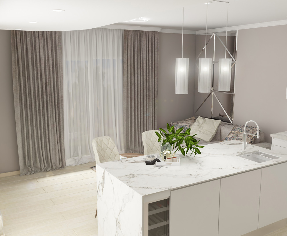 Загородный домик в Испании с террасой  (кухня - гостиная)