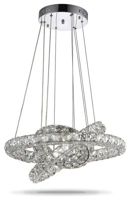 Modern Creative Double color LED K9 crystal ceiling chandeliers Fixture #10086 