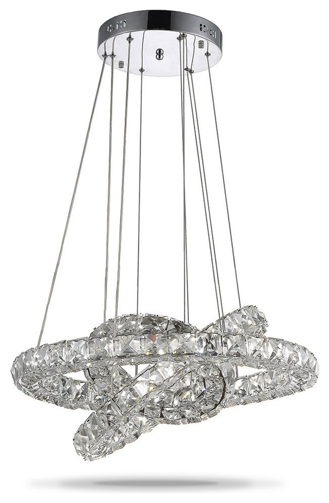 Modern Led K9 Crystal Chandelier Pendant Lamp Flush Mount Ceiling Light Fixture