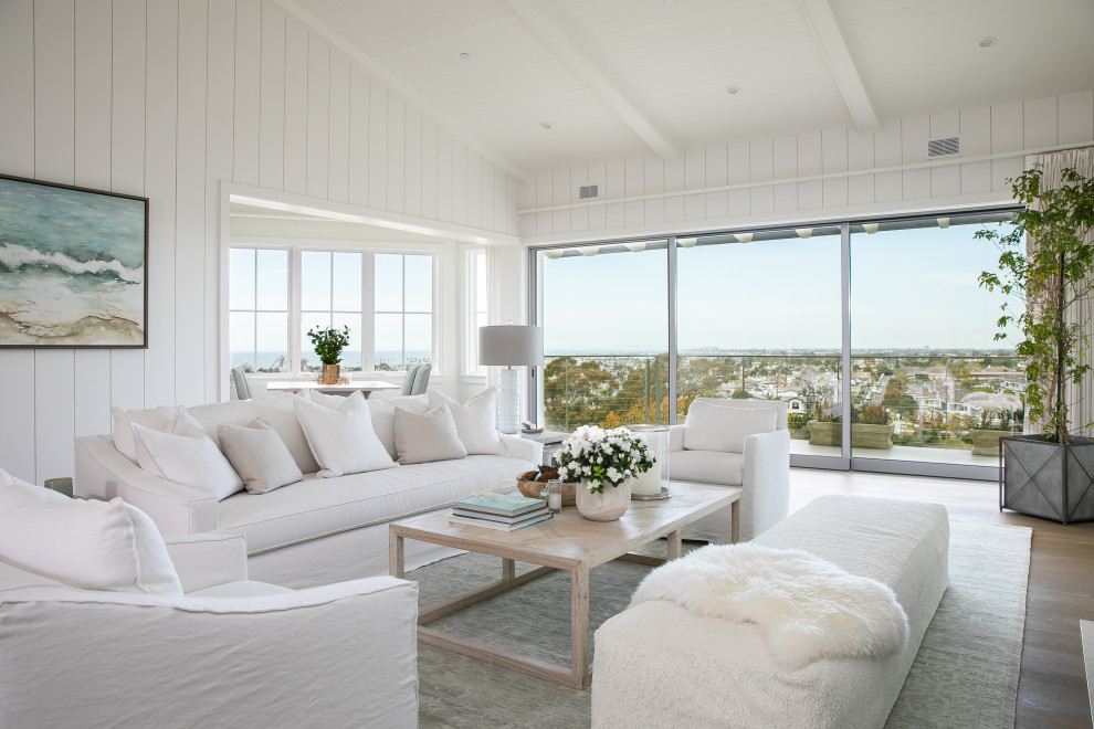 Living room - coastal living room idea in Los Angeles