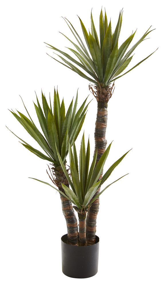 4' Yucca Artificial Tree Modern Artificial Plants And Trees by