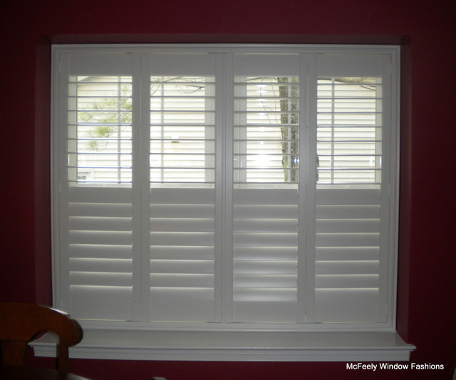 3.5 Inch Louver Plantation Shutters with Hidden Tilt Bar - McFeely Window  Fashio - Baltimore - by McFeely Window Fashions | Houzz