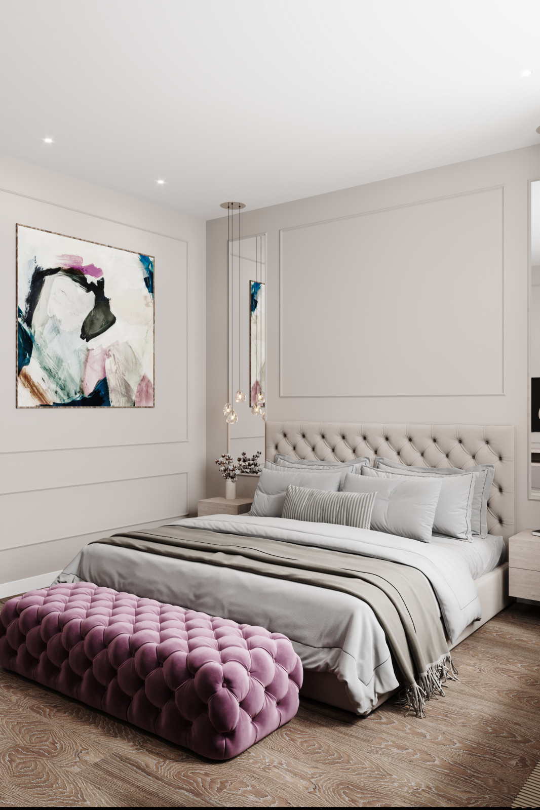 Квартира 73 кв. м. в современном стиле Новочерёмушкинская 17