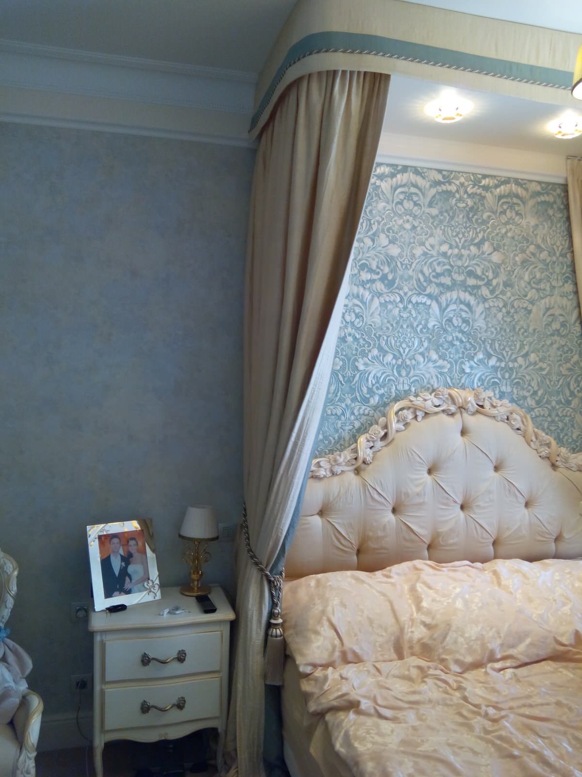 Элементы текстильного декора спальни