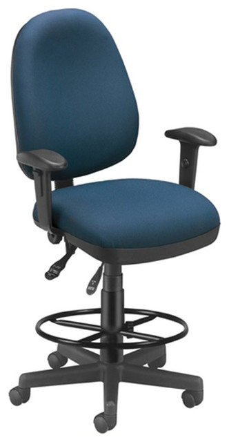 Ofm Ergonomic Sliding Seat Computer Task Chair With Drafting Kit, Comfy Seat