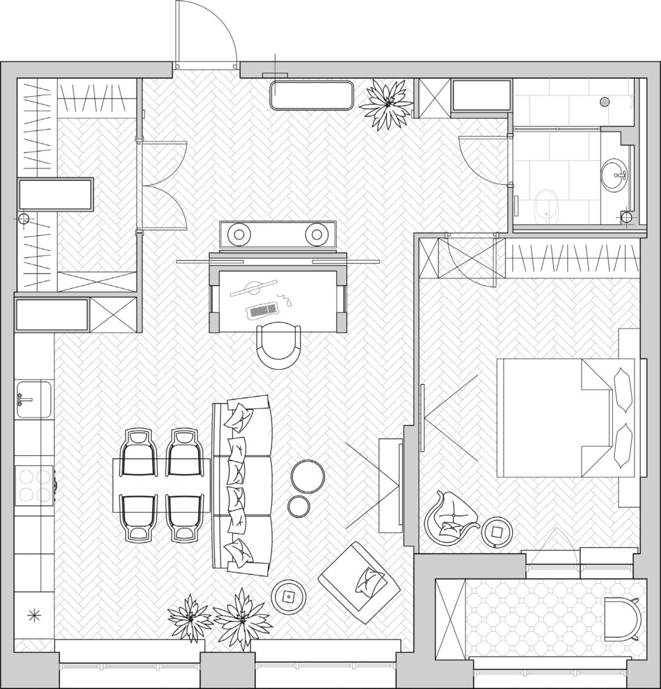 Riverside - квартира в классическом стиле