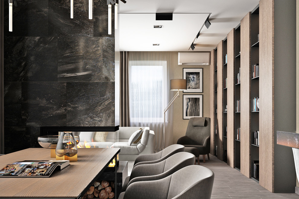 Дизайн кухни с гостинной