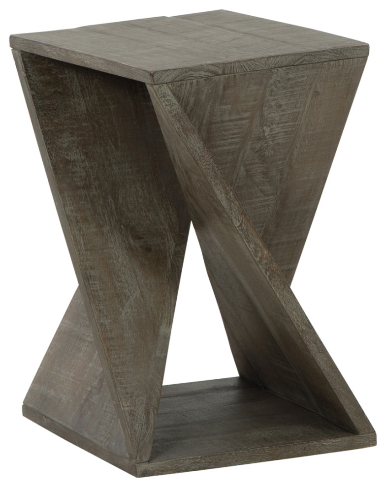 Zalemont Gray Accent Table Rustic Side Tables And End Tables by