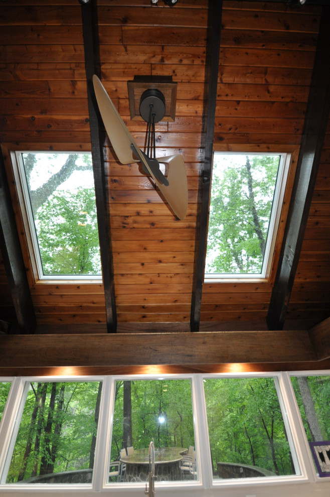Example of a transitional home design design in Baltimore