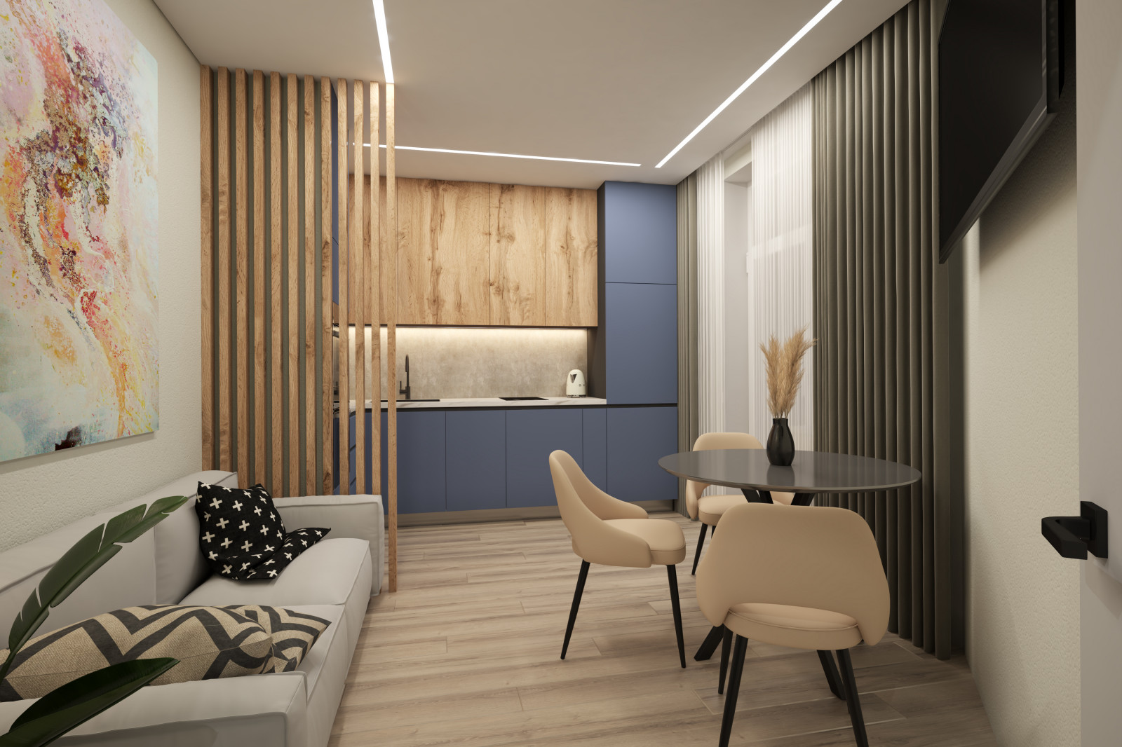 Однокомнатная квартира. 44 кв.м.