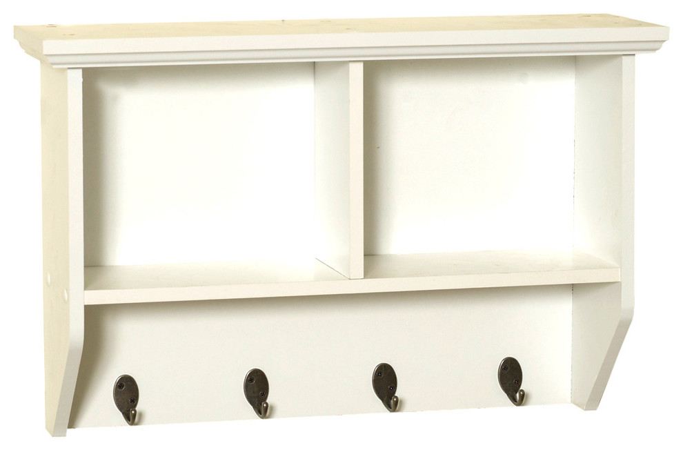 Zenna Home Espresso Colletee Wall Shelf With Hooks Transitional Organizers By Jensen Byrd Co Inc - White Wall Mount Shelf With Hooks Zenna Home Espresso Colletee Wall Shelf With Hooks Transitional Organizers By Jensen Byrd Co Inc - White Wall Mount Shelf With Hooks