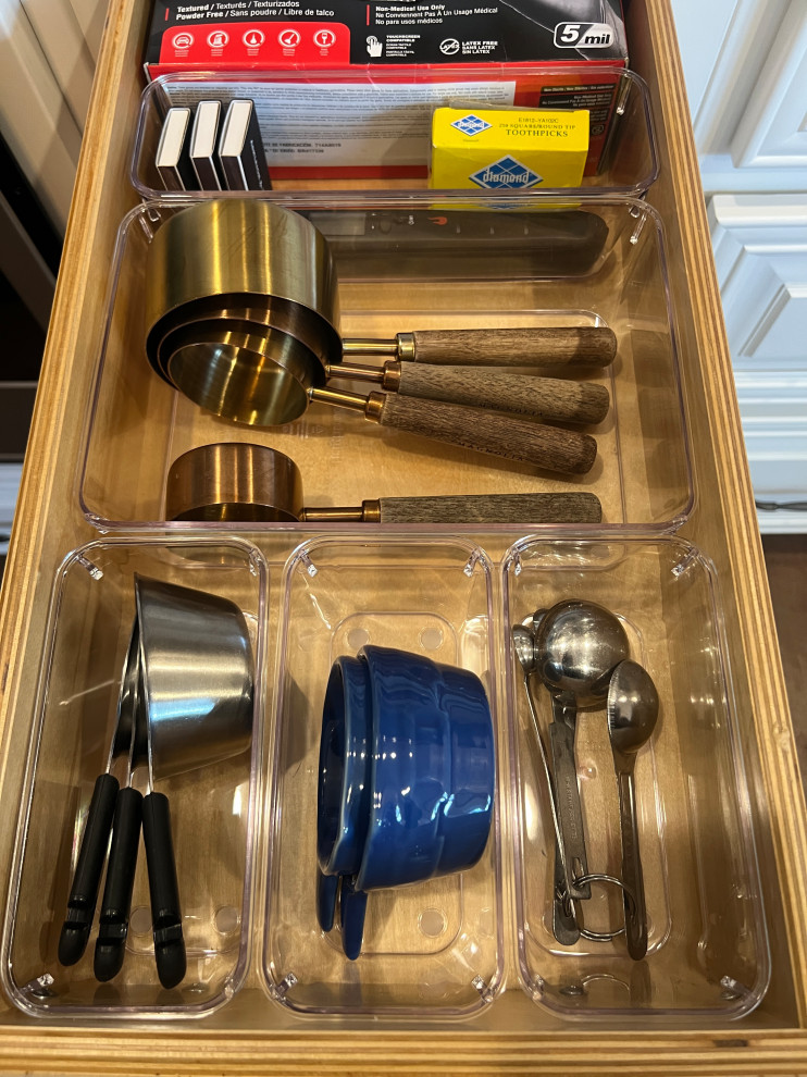 Organized Kitchen Drawer with measuring spoons