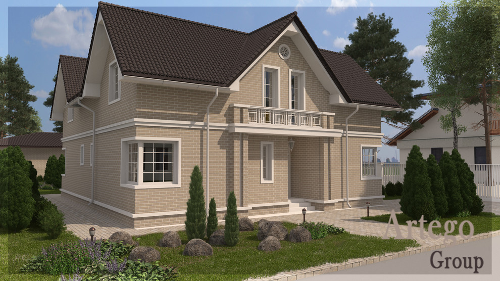 Проект дома в английском стиле в КП "Княжий берег"