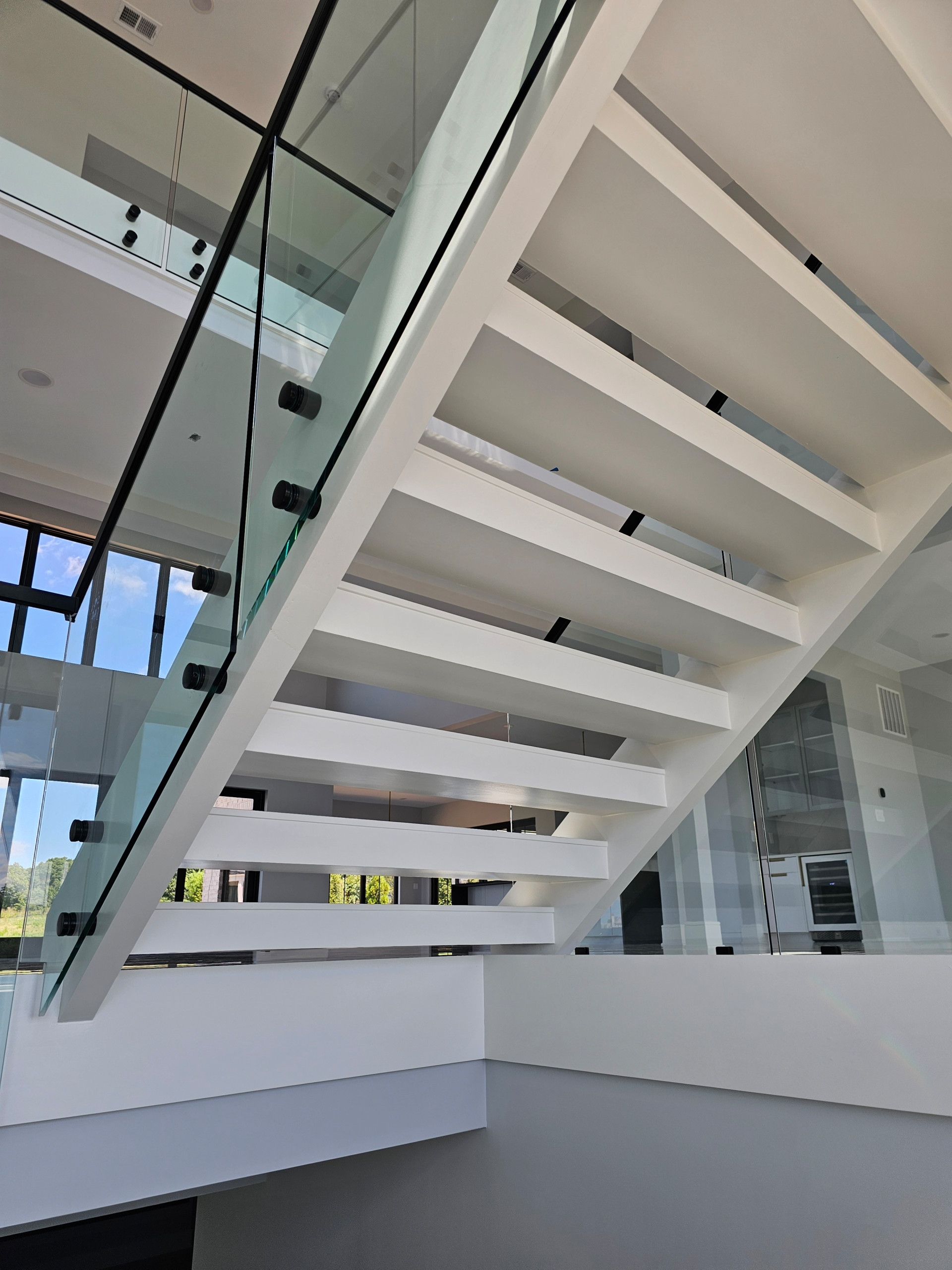 125_Modern Open Rise Stair with Glass Balustrade, Aldie, VA 20105
