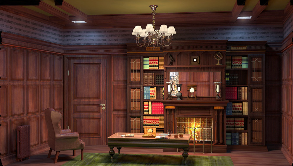 Дизайн интерьера сигарной комнаты