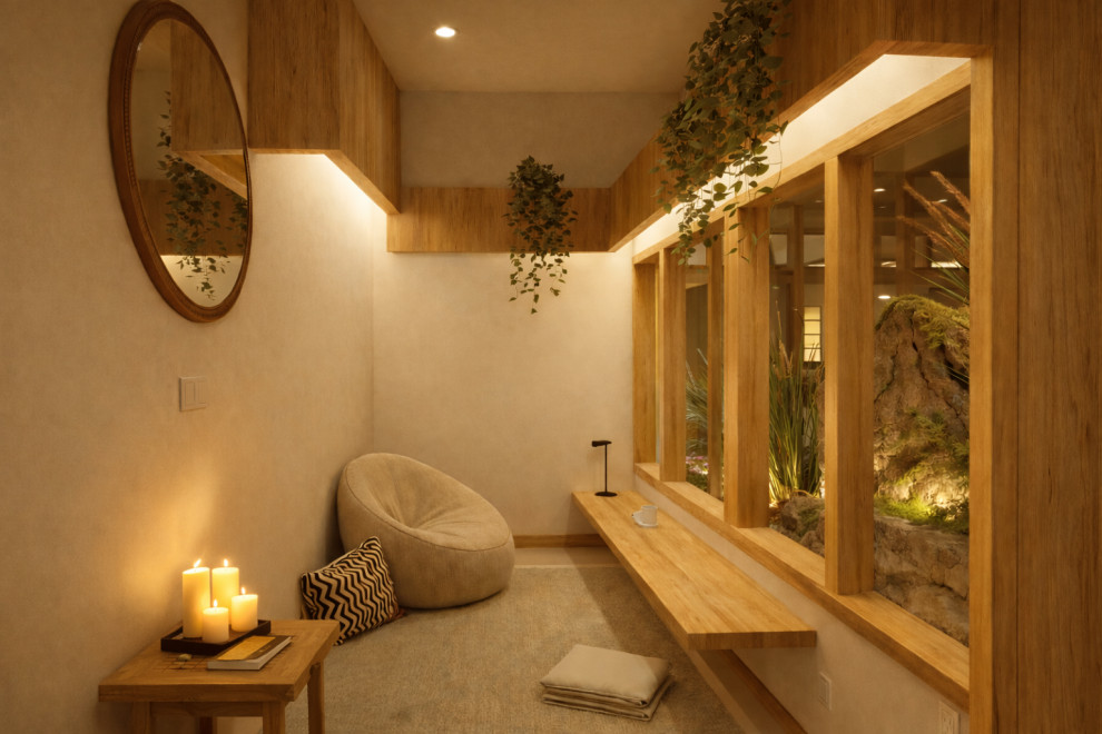Biophilic Yoga Studio with Japandi Design
