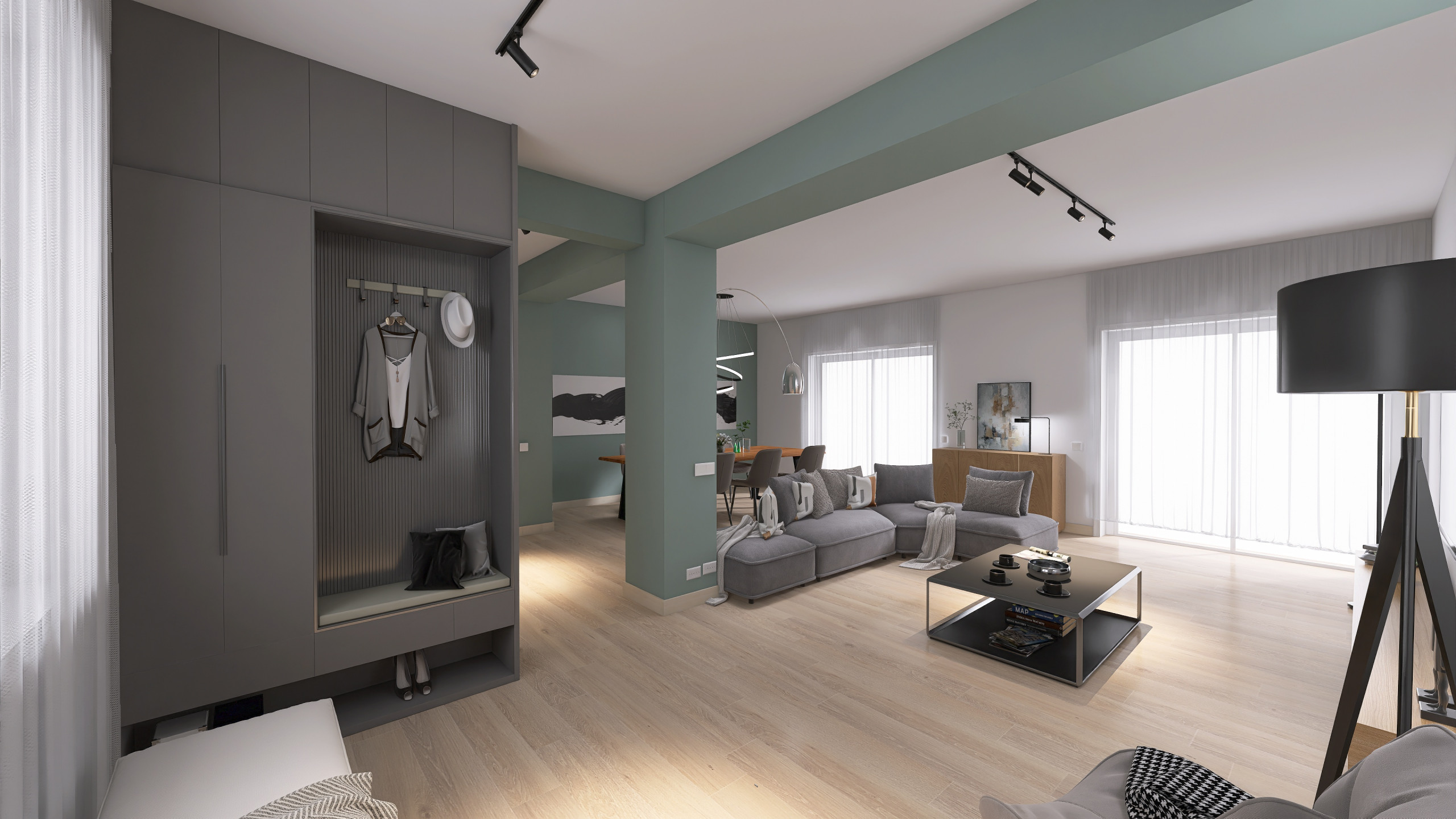 Ristrutturazione appartamento di 100 mq – Open space contemporaneo a Como