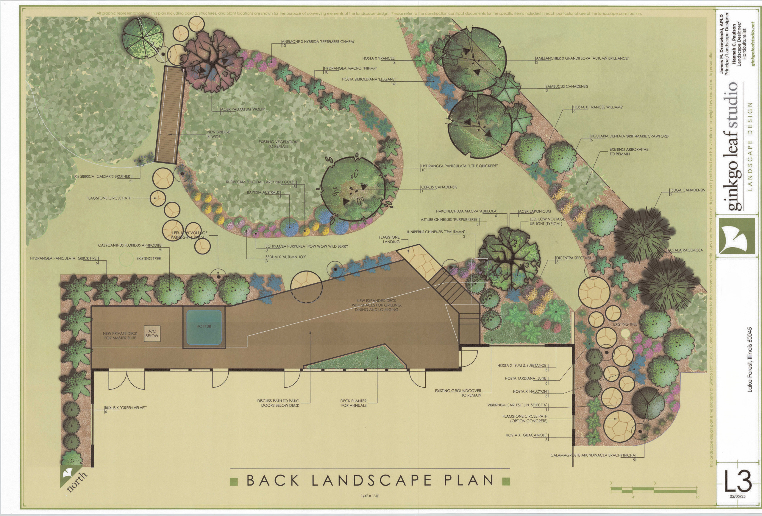 Mid-Century Ranch Landscape - Lake Forest, IL