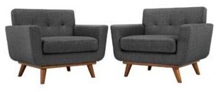 Engage Armchair Wood Set of 2 in Gray
