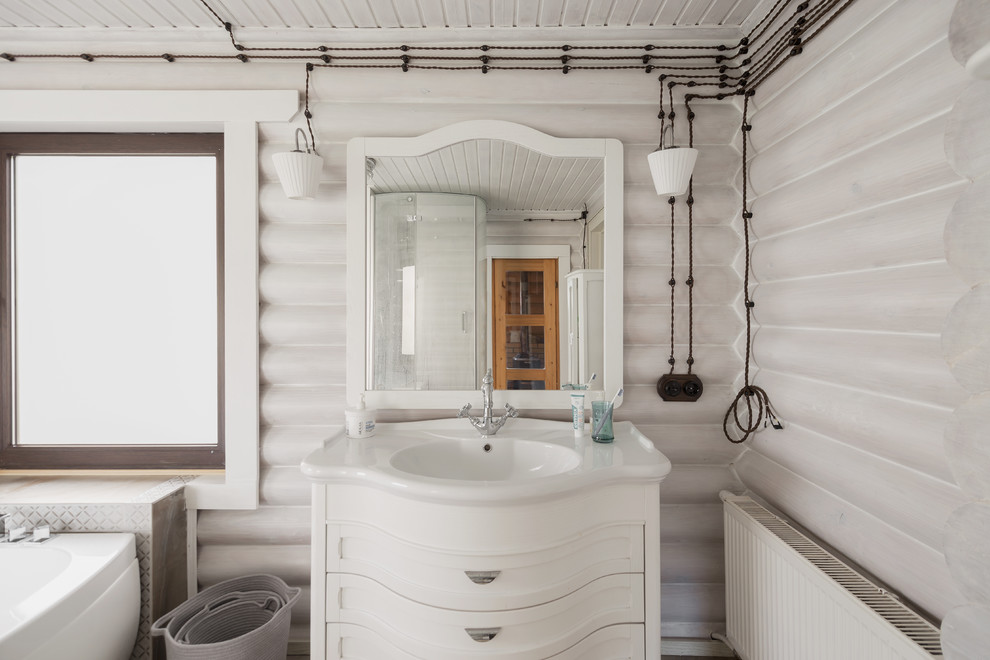 Интерьер в бревенчатом доме в Эсто-Садок