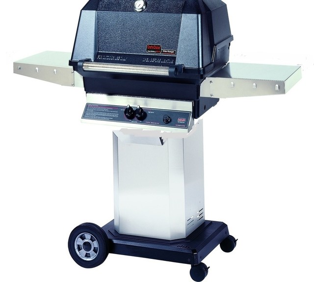 MHP JNR4 Natural Gas Grill With Nu-Stone Shelves And SearMagic Grids On