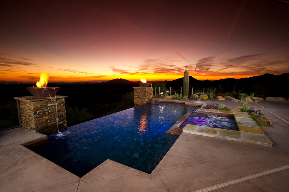Inspiration for a modern pool remodel in Phoenix