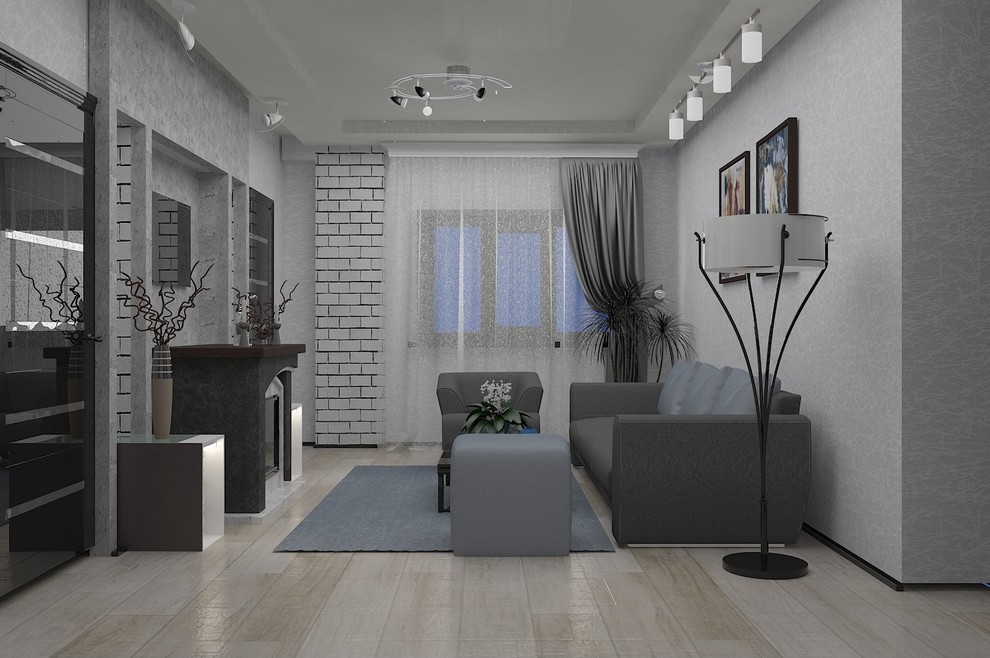 гостиная в 3-комнатной квартире