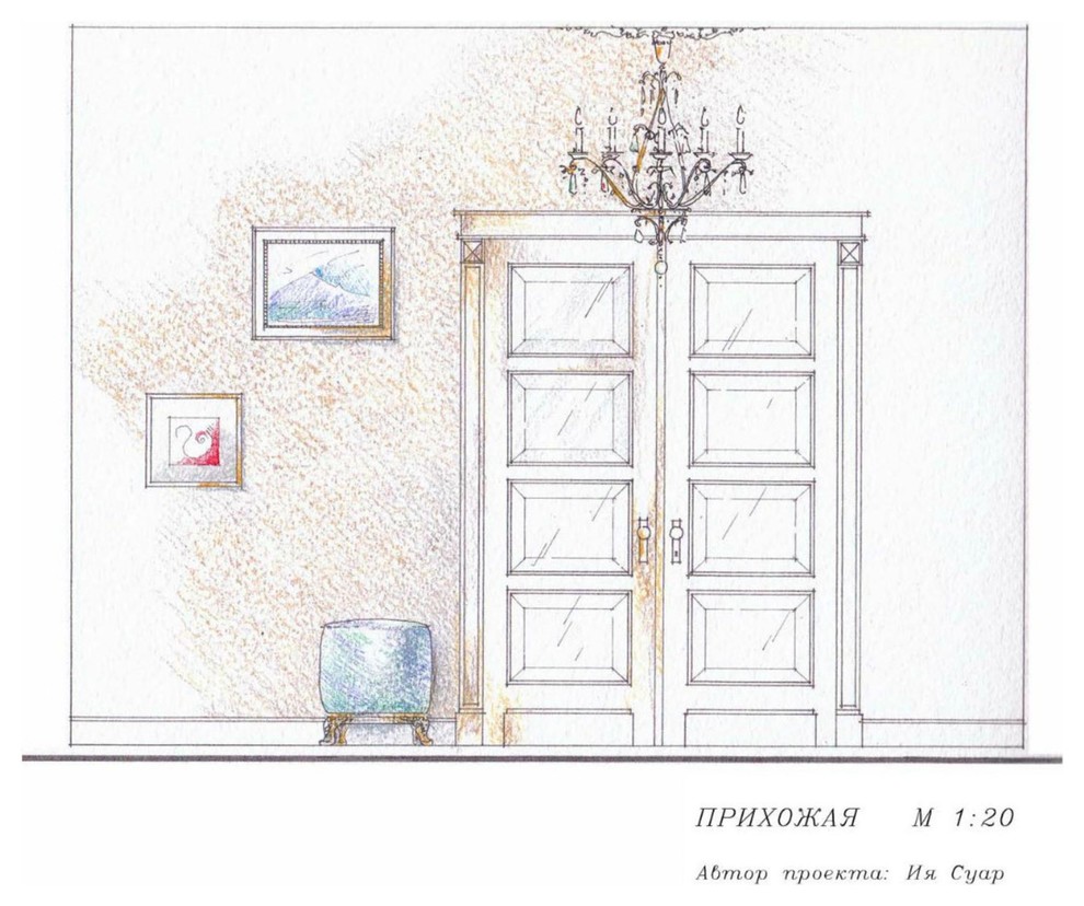 Дизайн проект.Частная резиденция. Эскизная часть.