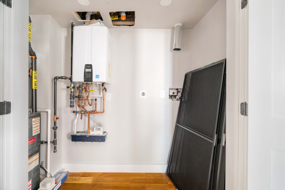 Garage - transitional garage idea in Boston