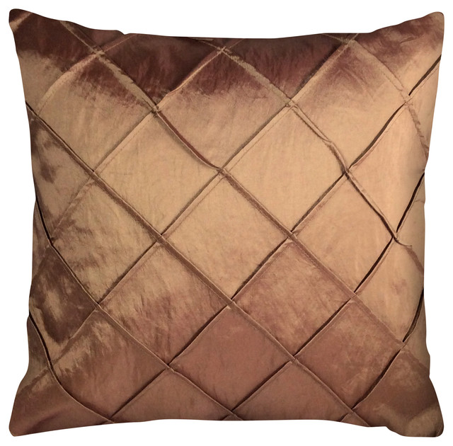Mabelle Throw Pillow Reddish Bronze 18 X18 Contemporary