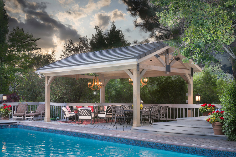 Free Standing Roof Cover Traditional Patio Denver by Kona