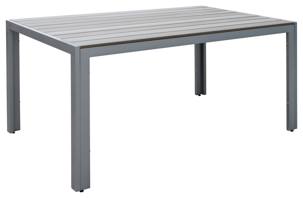 CorLiving Gallant Sun Bleached Gray Outdoor Dining Table