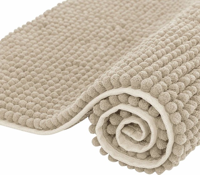 Subrtex Bath Rugs Bathroom Mats Extra Soft Chenille Plush Doormat