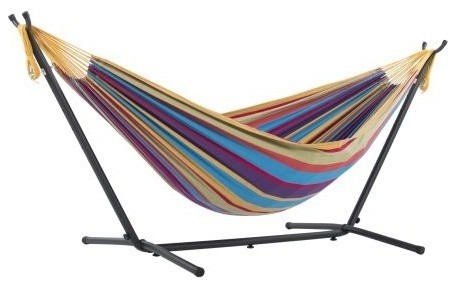 Vivere's Combo, Double Tropical Hammock With Stand, 9'