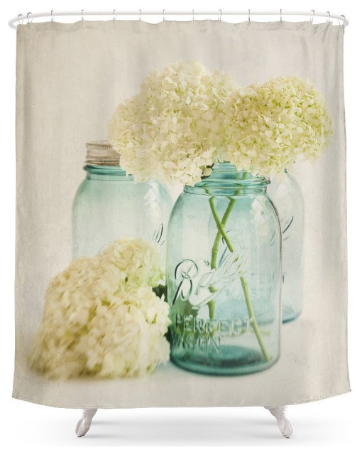 Hydrangea Whisper Shower Curtain Contemporary Curtains Hydrangea Whisper Shower Curtain Contemporary Curtains By Society6