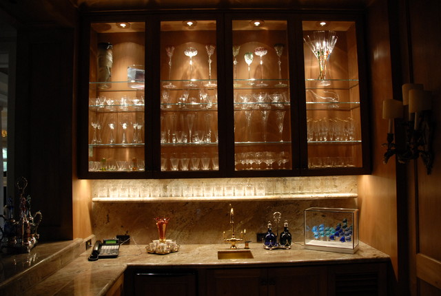 Cabinet Lighting Contemporary Wine Cellar Houston By