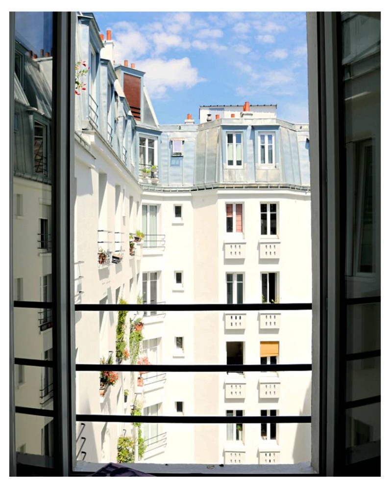 Идея дизайна: балкон и лоджия среднего размера в стиле ретро в квартире