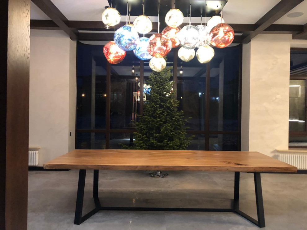 Стол из слэбов карагача