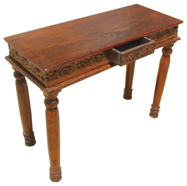 Solid Wood Handcrafted Sofa Entryway Hall Console Table