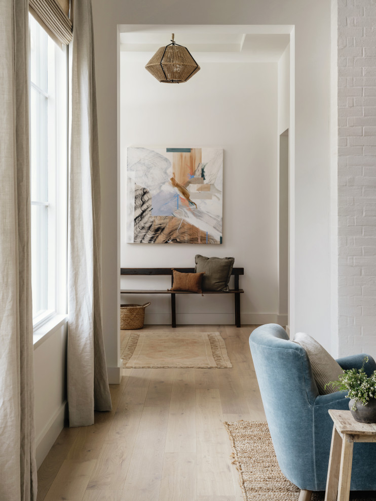 Entryway - transitional entryway idea in Austin