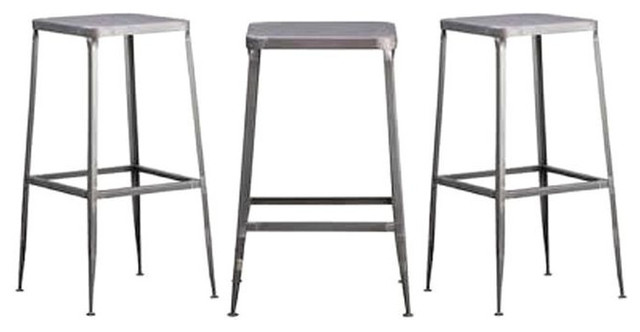 Set Of 3 Flint Barstools From CB2 - $385 Est. Retail - $155 On Set of 3 Flint Barstools from CB2 - $385 Est. Retail - $155 on Chairish - Set Of 3 Flint Barstools From CB2 - $385 Est. Retail - $155 On