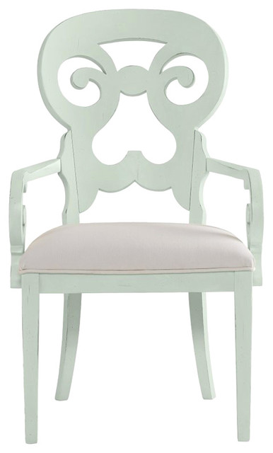 Stanley Furniture Coastal Living Cottage Wayfarer Arm Chair in Morning Sky-Seasi
