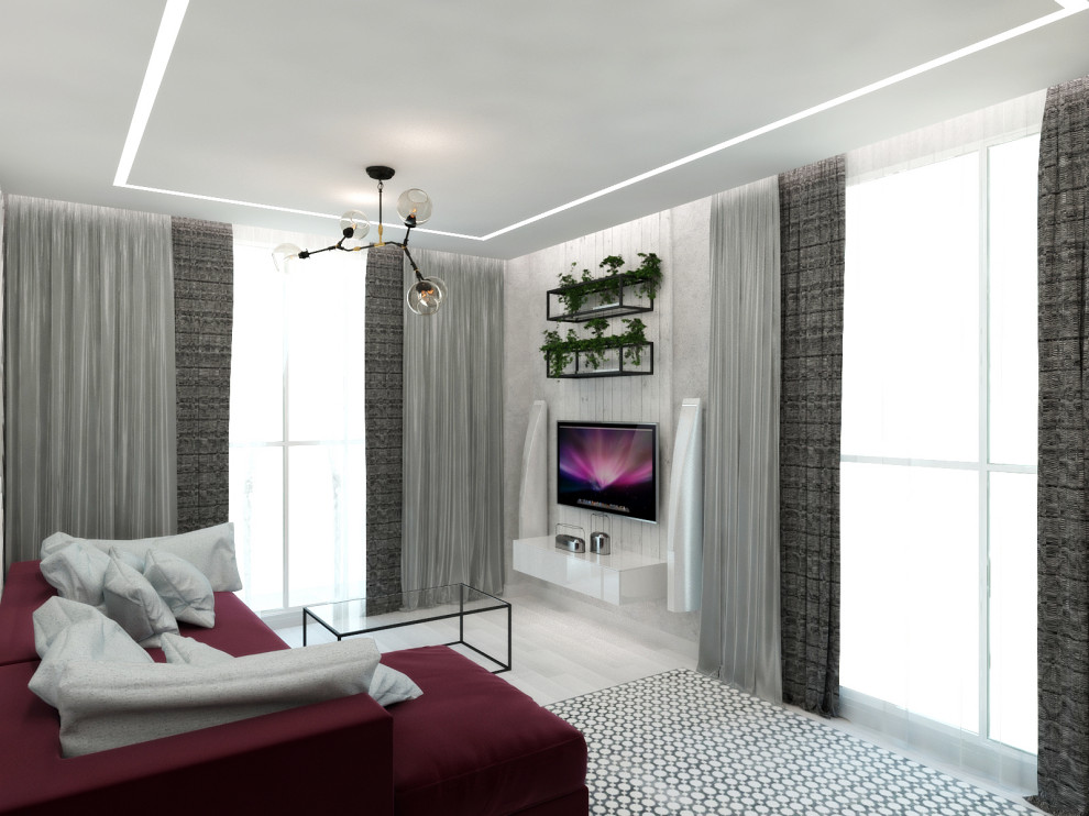 Минимализм в интерьере квартиры для отпуска в городе Сочи.