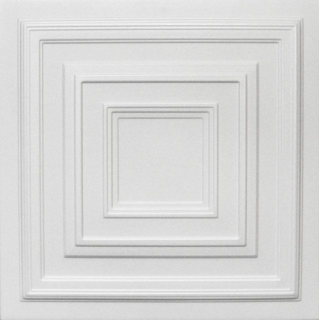 20x20 Styrofoam Glue Up Ceiling Tiles R33w Plain White Traditional Ceiling Tile By Euro