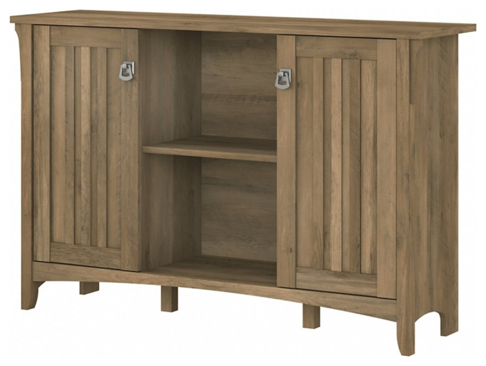 Salinas Accent Storage with Two Doors in Antique White Engineered Wood Transitional