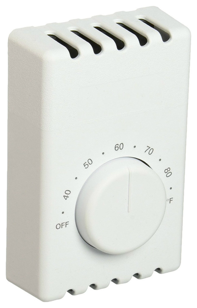 CADET MANUFACTURING CO 08121 White Single Pole Thermostat